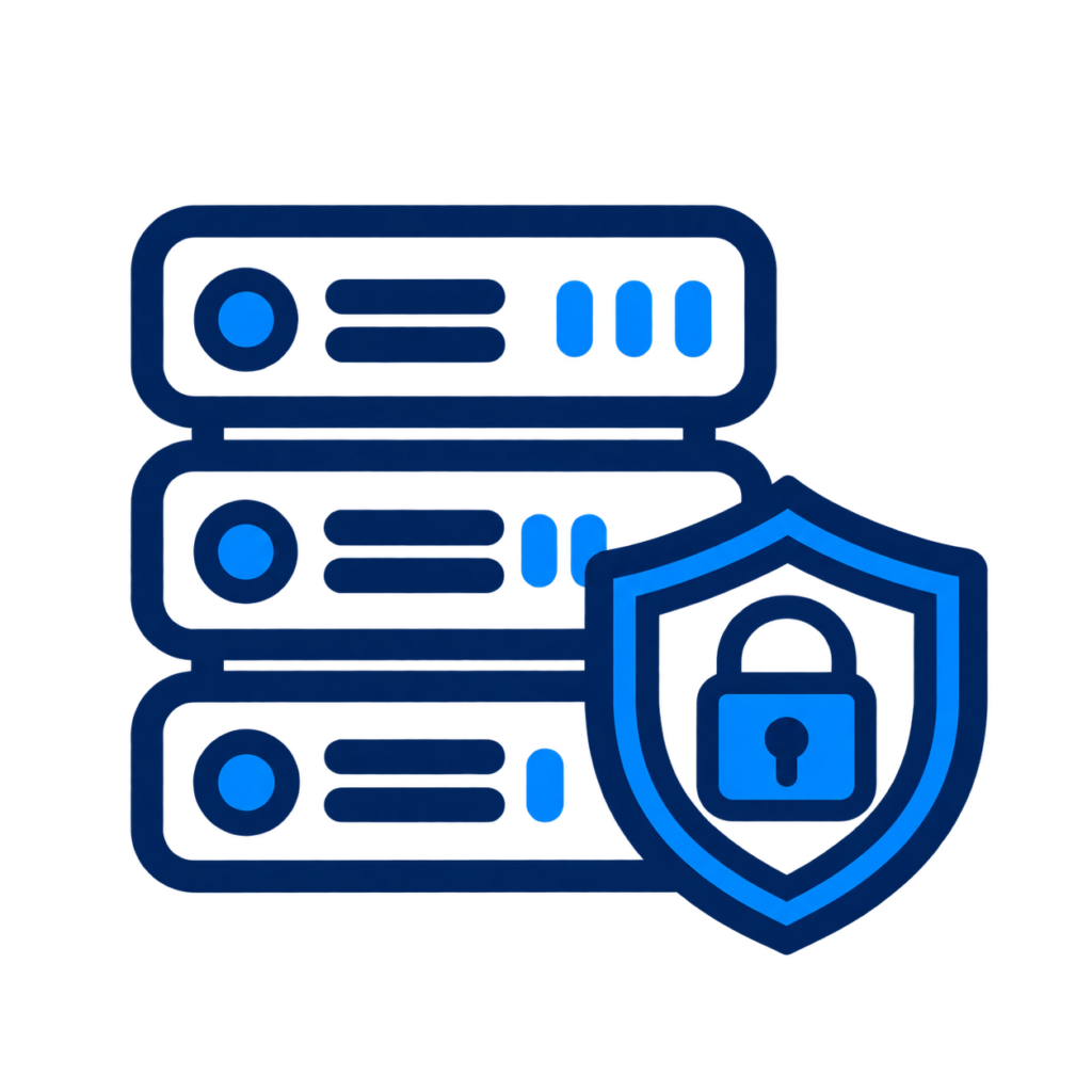 Cyber security readiness icon representing secure and protected ICT infrastructure.